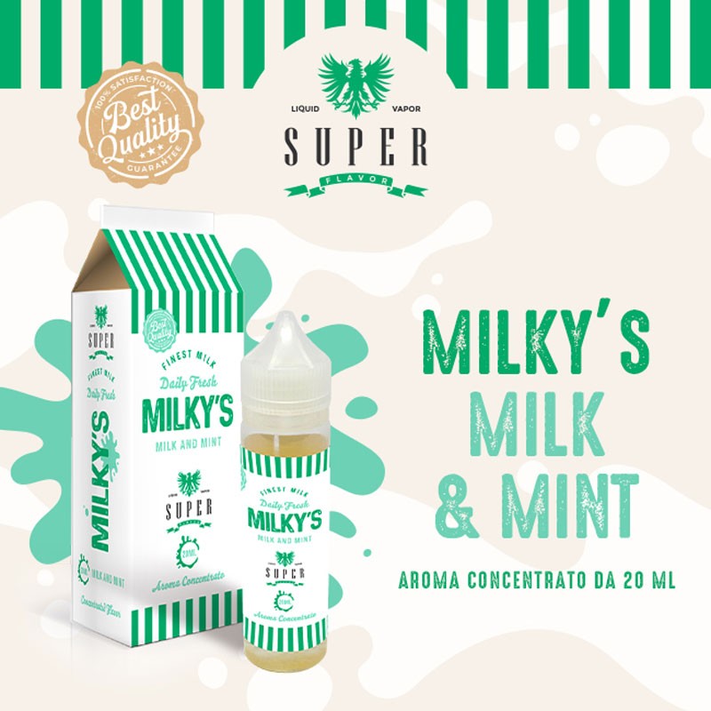 Milky's Milk and Mint Super Flavor - Aroma scomposto 20ml per sigaretta elettronica