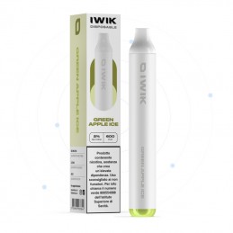 Iwik Green Apple Ice sigaretta elettronica usa e getta 600 puff - Kiwi Vapor